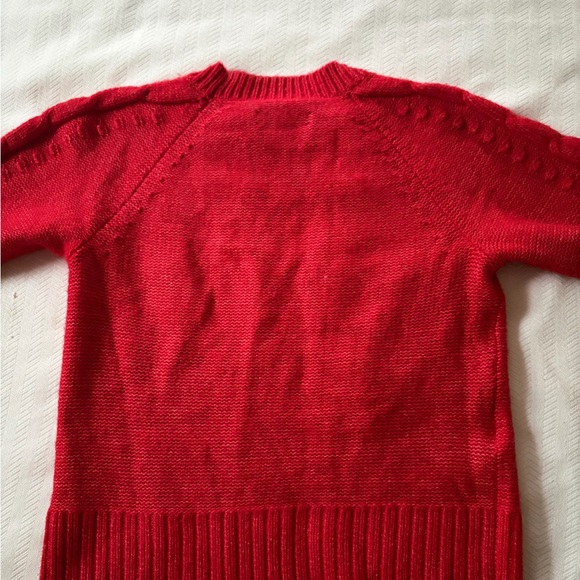 LOFT Vibrant Red Cable Knit Sweater - Picture 3 of 5